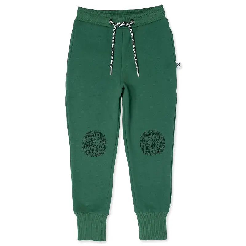 Minti Hello Circle Furry Trackies - Kelly Green