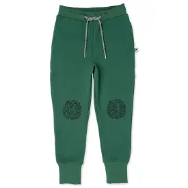 Minti Hello Circle Furry Trackies - Kelly Green