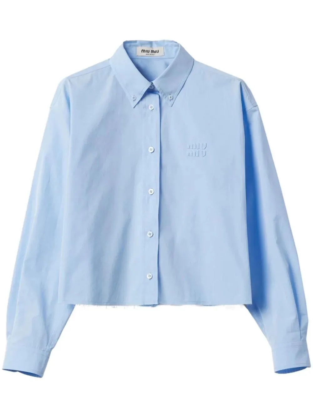 MiuMiu  |Casual Style Long Sleeves Plain Cotton Office Style Logo