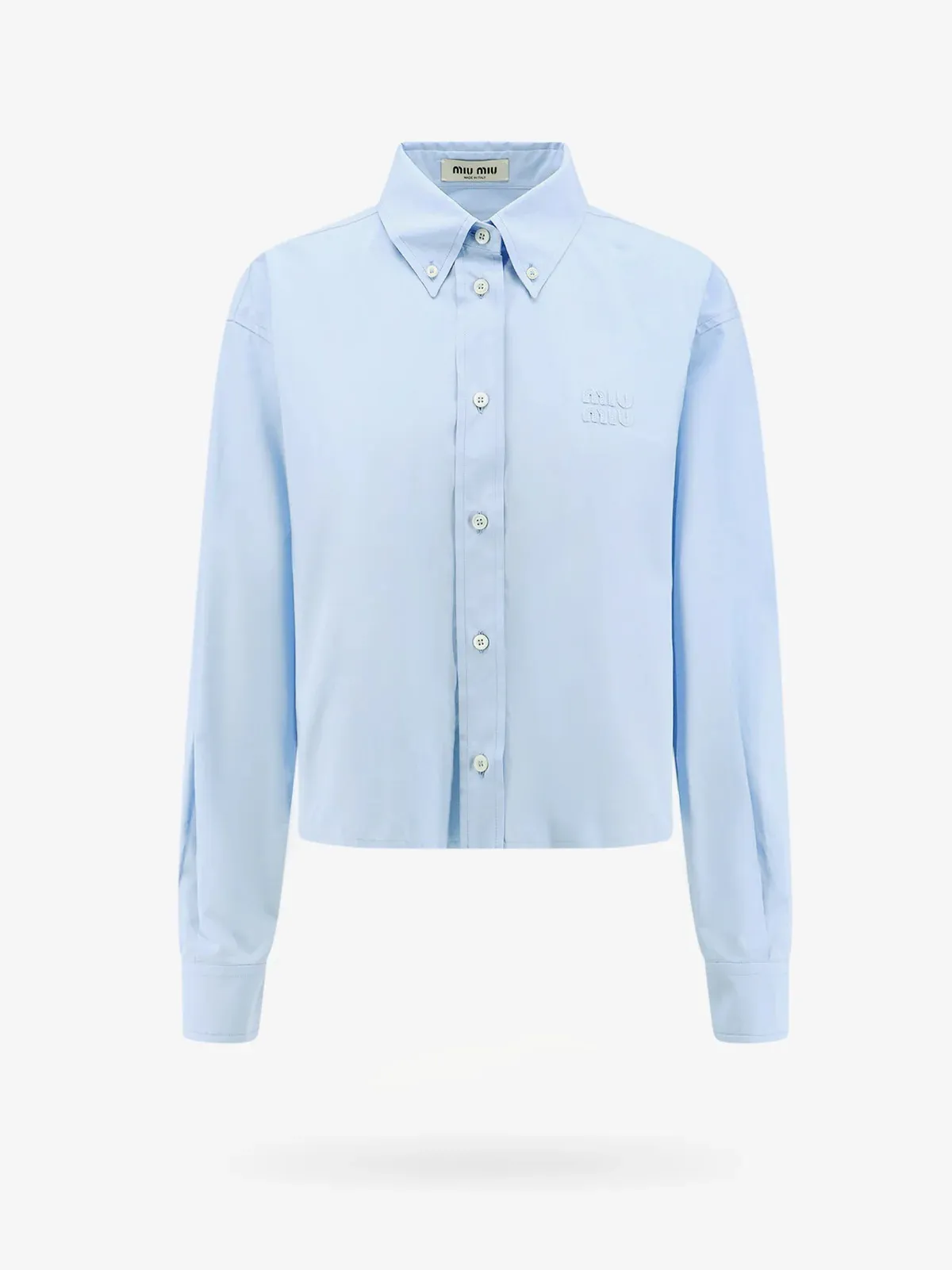 MiuMiu  |Casual Style Long Sleeves Plain Cotton Office Style Logo