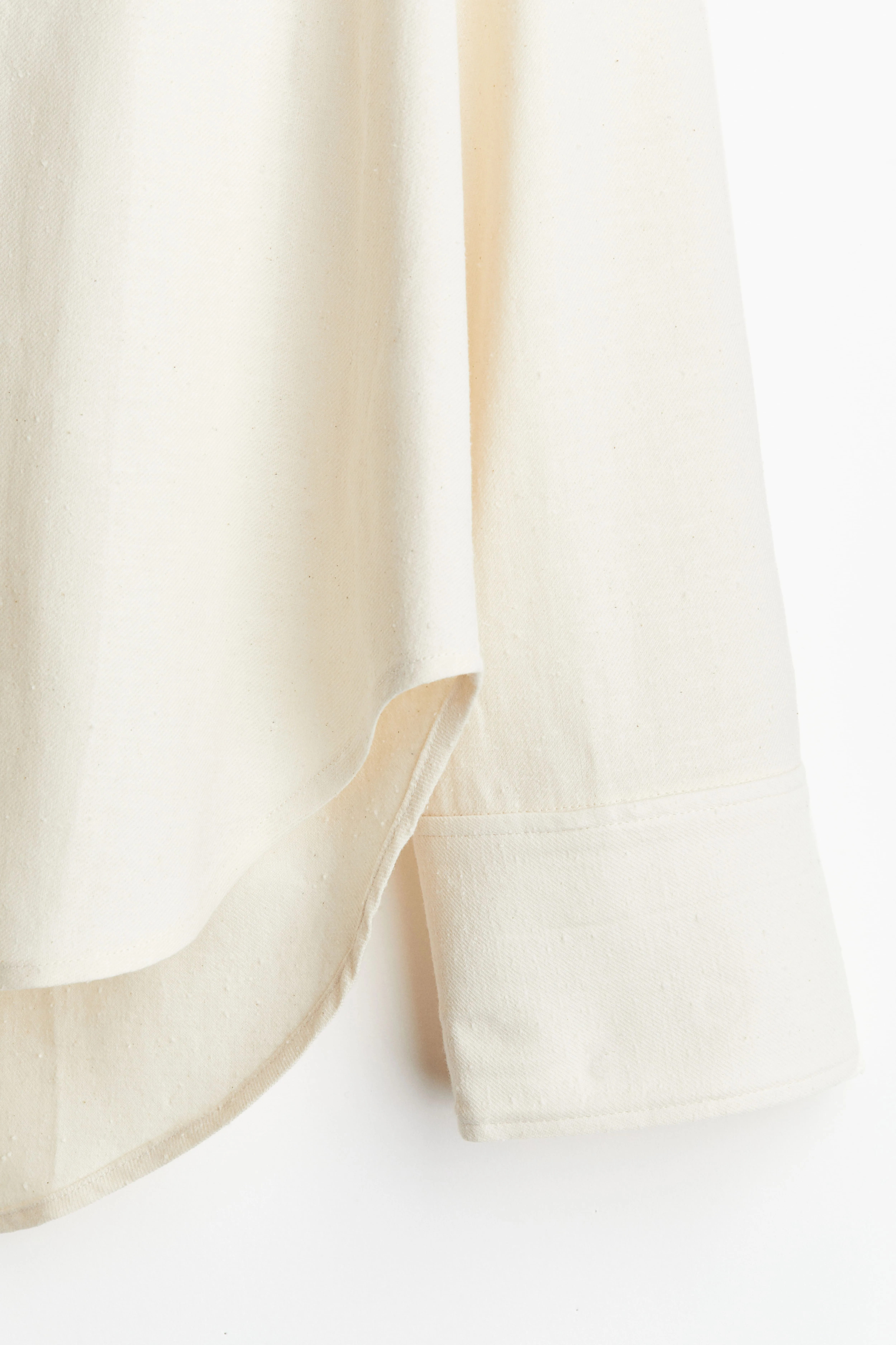 Nepped twill shirt - Long sleeve - Regular length - Cream - Ladies | H&M GB