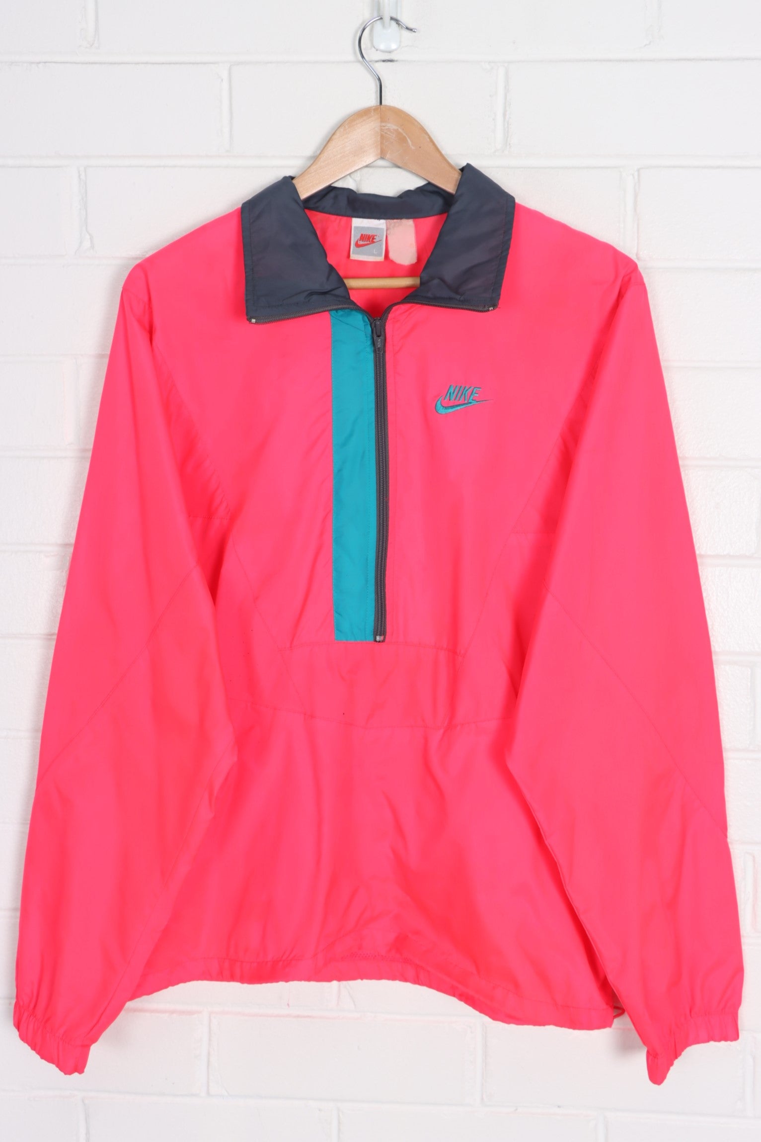 NIKE Bright Red 1/2 Zip Boxy Windbreaker (M-L)