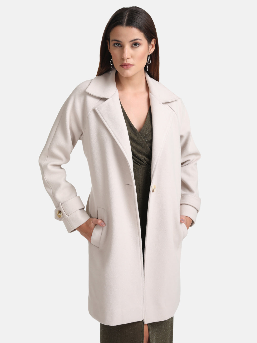 Overcoat With Elasticated Back