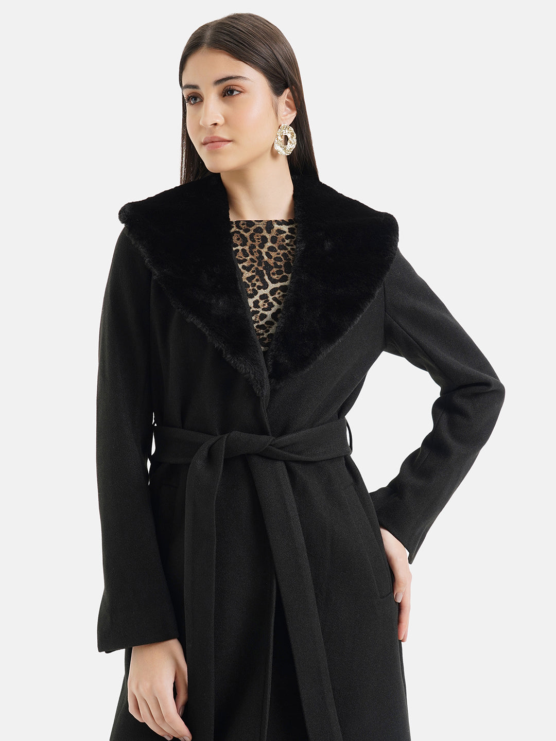 Overcoat With Fur Collar