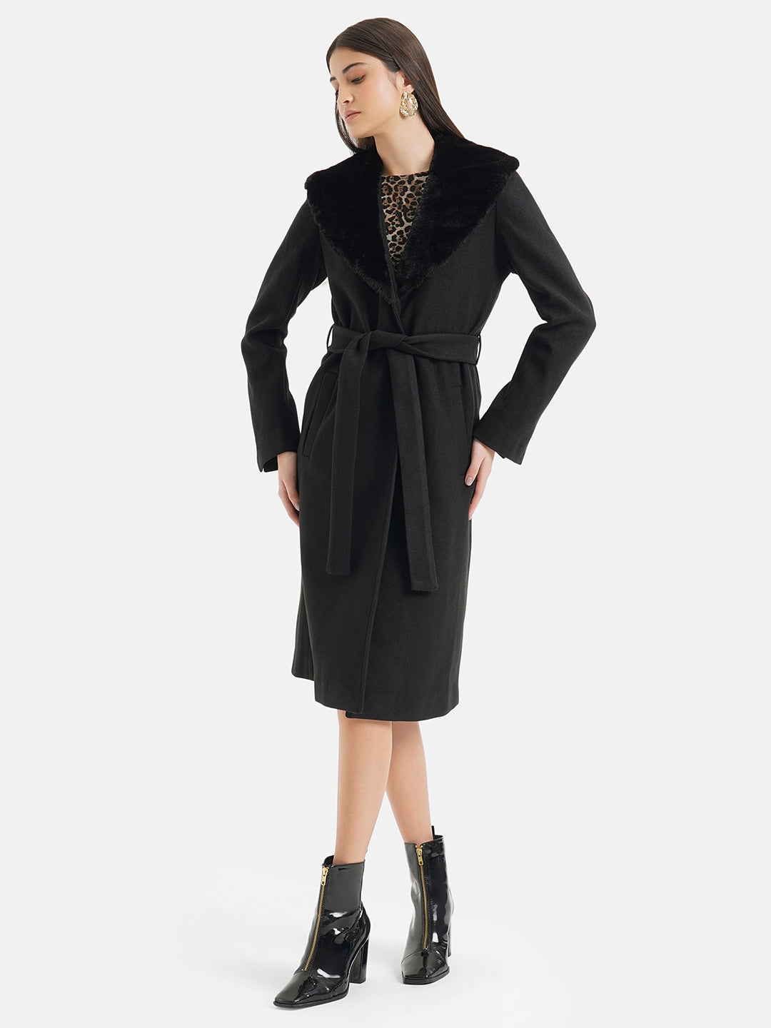 Overcoat With Fur Collar