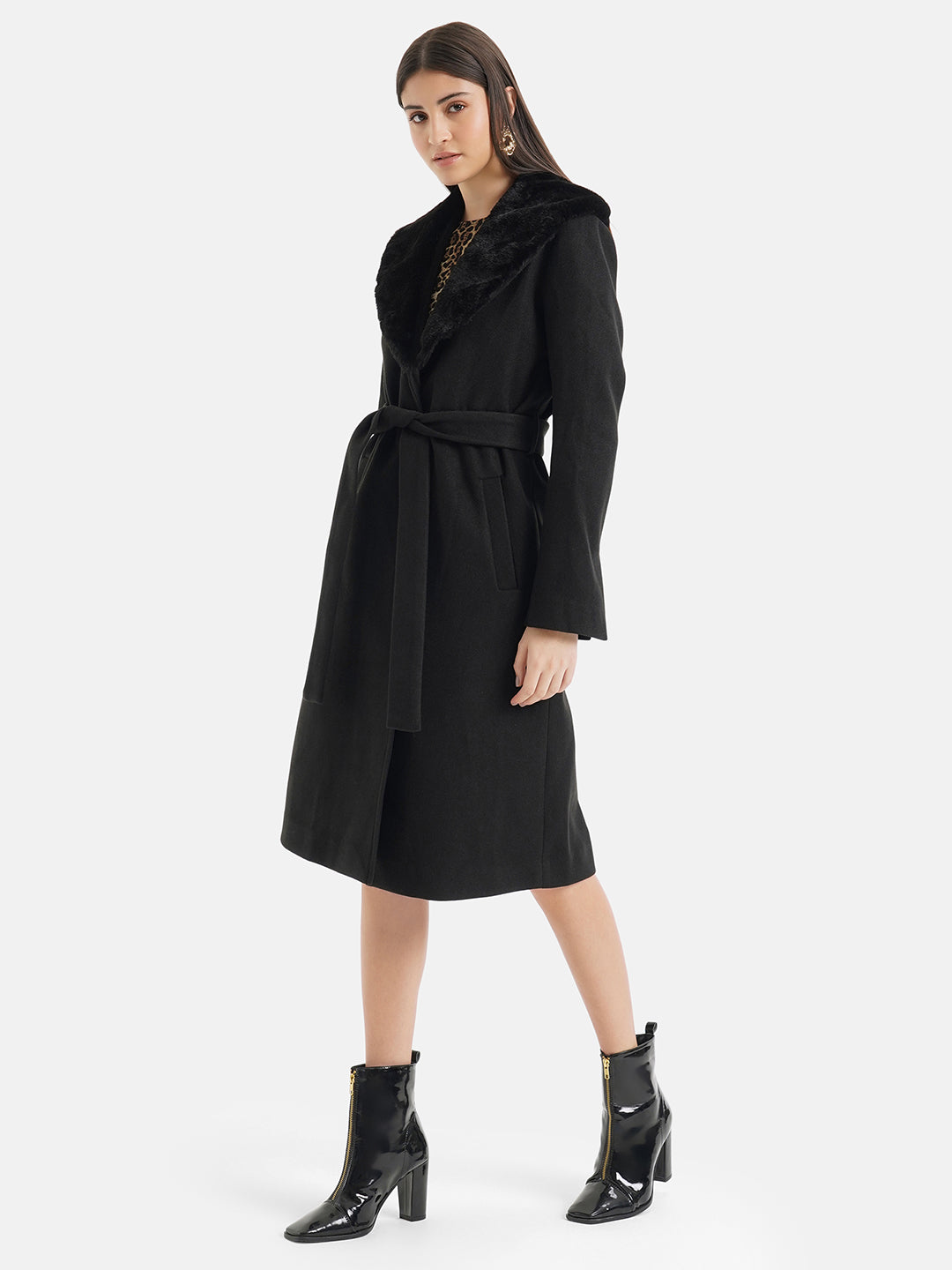 Overcoat With Fur Collar