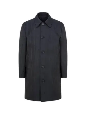 Overseas station season big chance 8 18 side vent striped coat black 271660