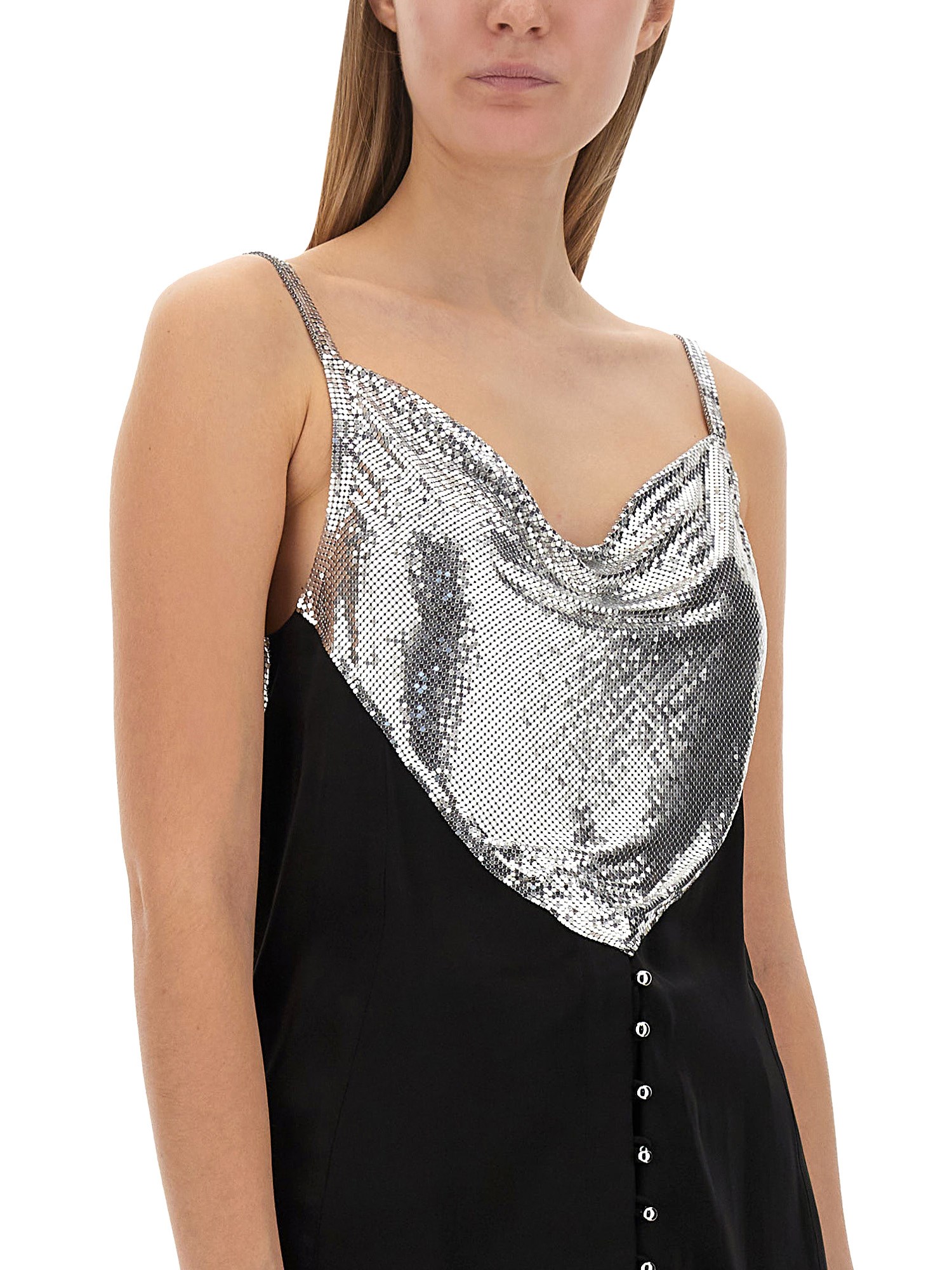 PACO RABANNE    TOP WITH MESH INSERTS