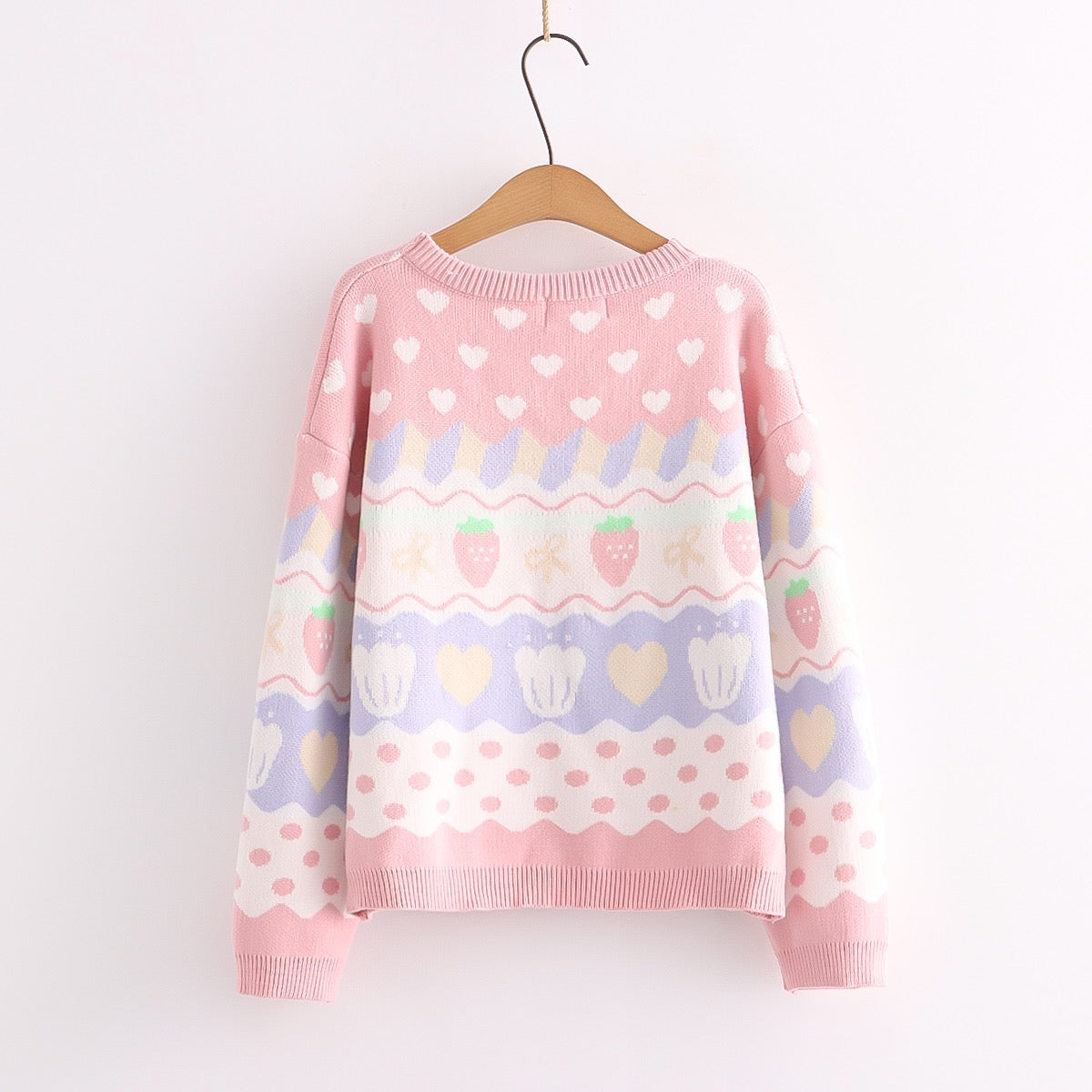 Pastel Fairy-Kei Strawberry Kawaii Aesthetic J-fashion Sweater