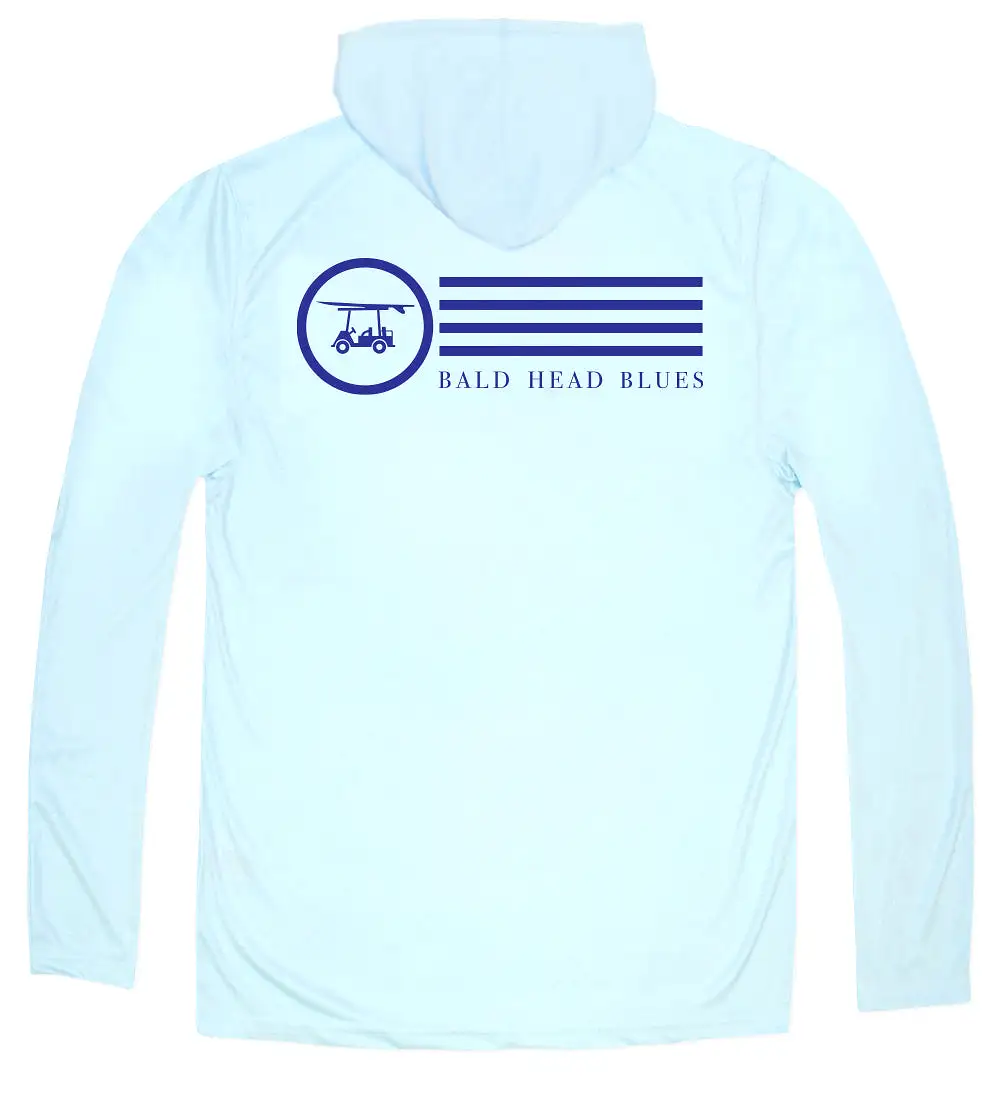 Performance Long Sleeve Circle w/ Stripes Hoodie - Arctic