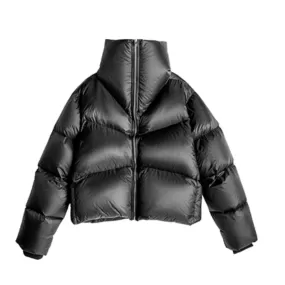 QUILTED SHELL DOWN JACKET - BLACK