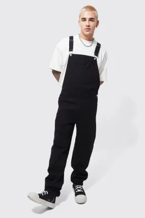 Relaxed Fit Full Length Dungarees | boohooMAN UK