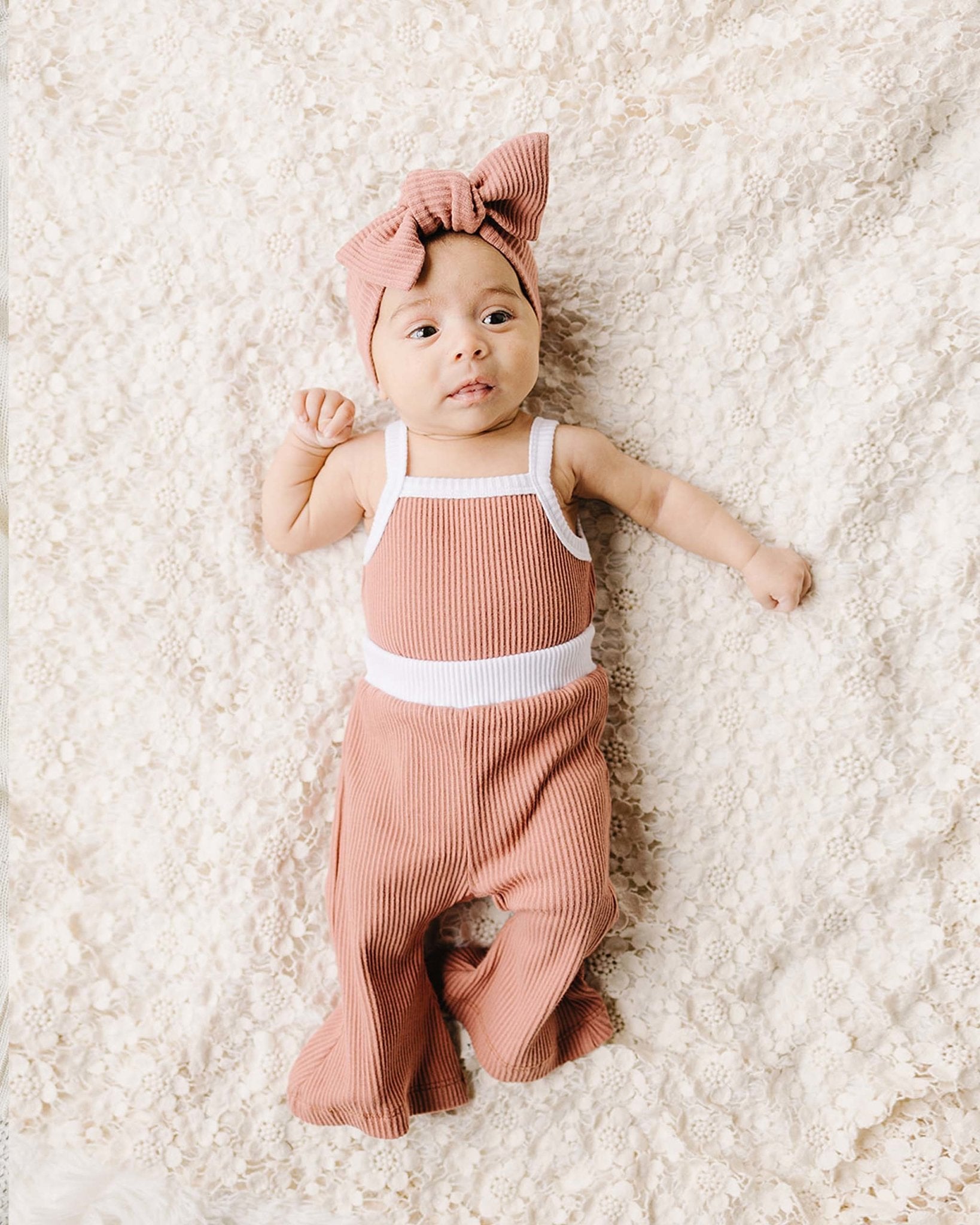 Ribbed Flare Set | Dusty Rose