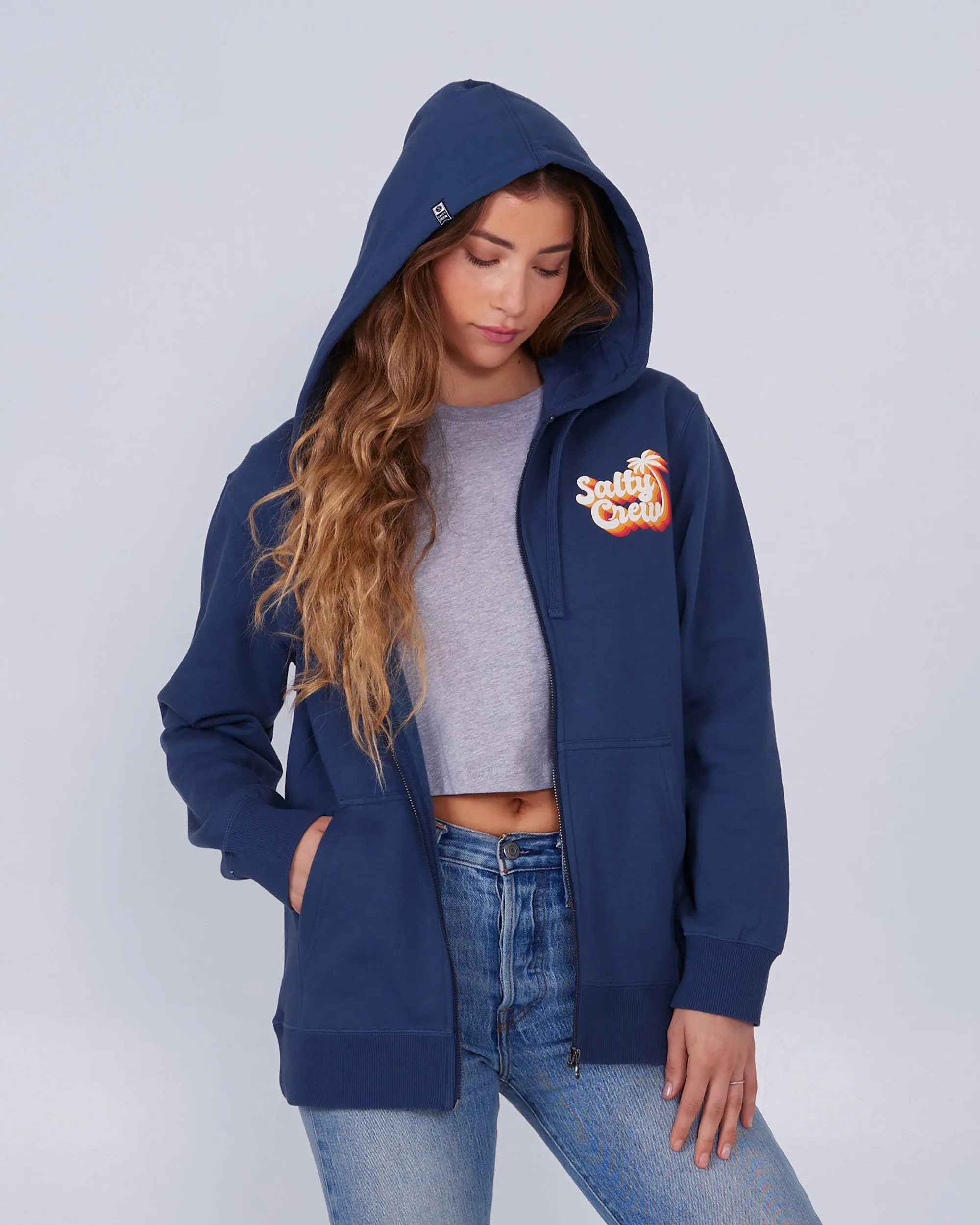 Salty Seventies Denim Zip Hoody