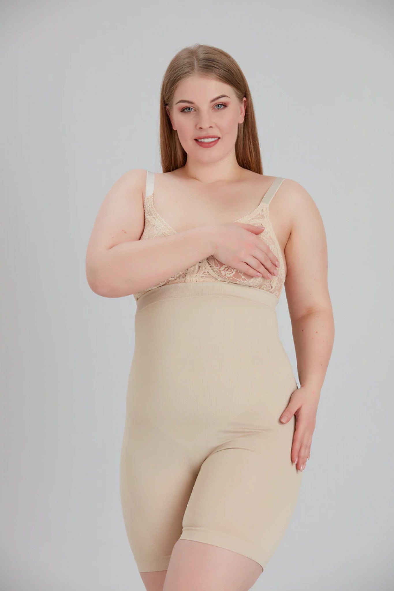 Shapewear London High Waisted Shapewear Shorts In Nude