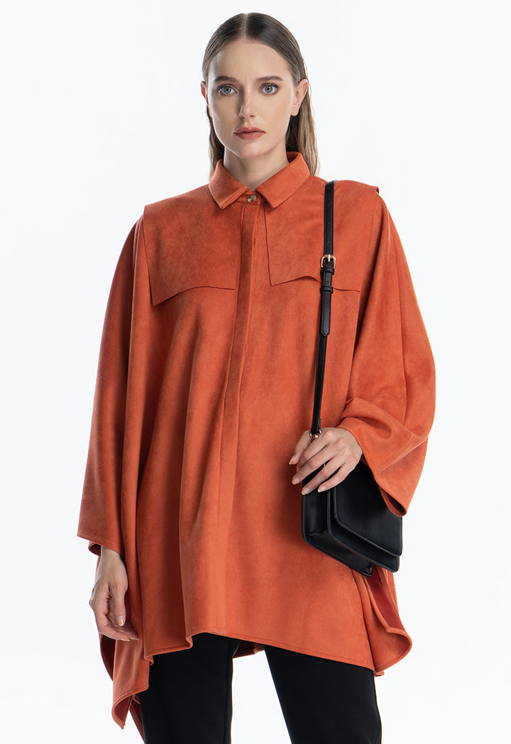 Shoulder Drape Slip On Outerwear