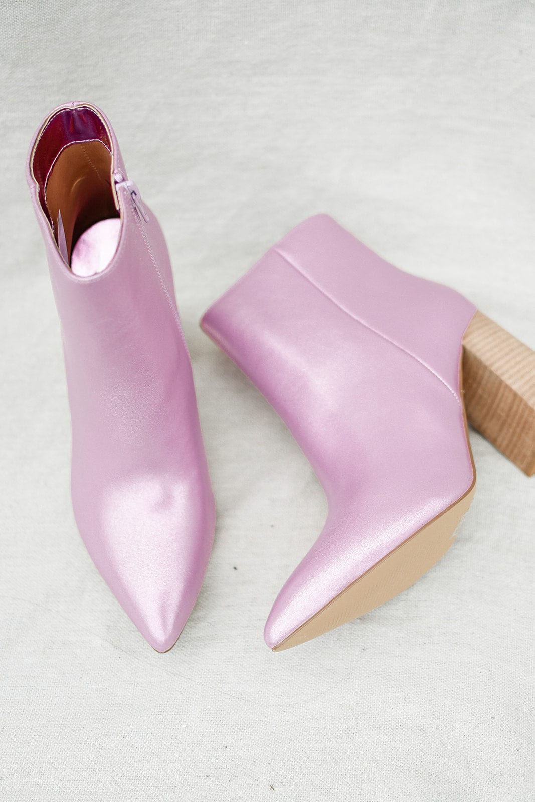 Shu Shop Pink Metallic Veronica Bootie