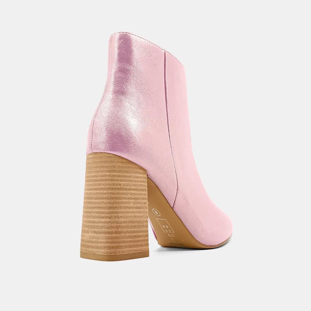 Shu Shop Pink Metallic Veronica Bootie