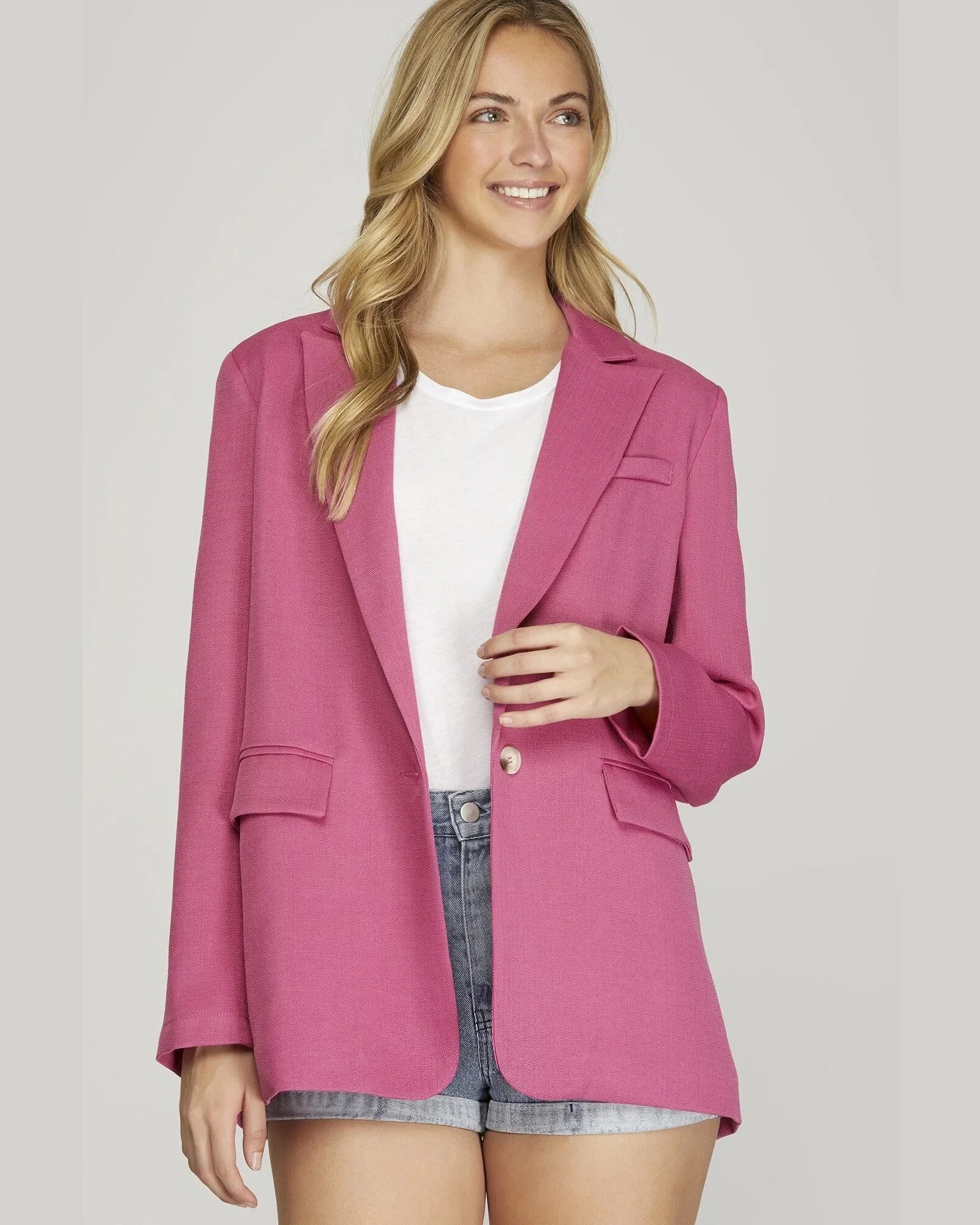 Single Breasted Woven Blazer