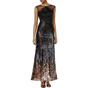 SLNY Womens Sequined Sleeveless Special Occasion Dress