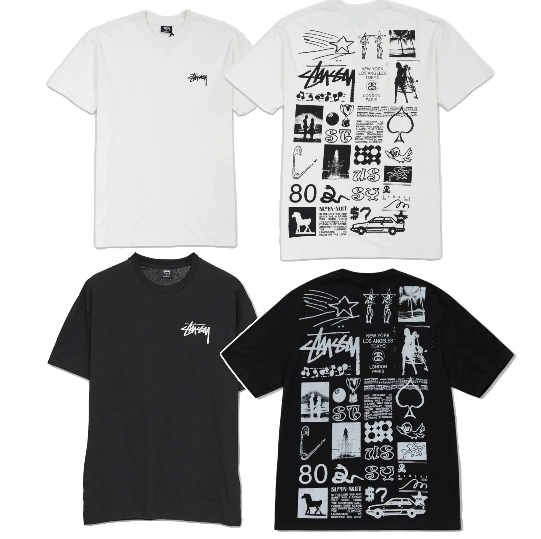 STUSSY  |Unisex Street Style Cotton Short Sleeves Logo Skater Style