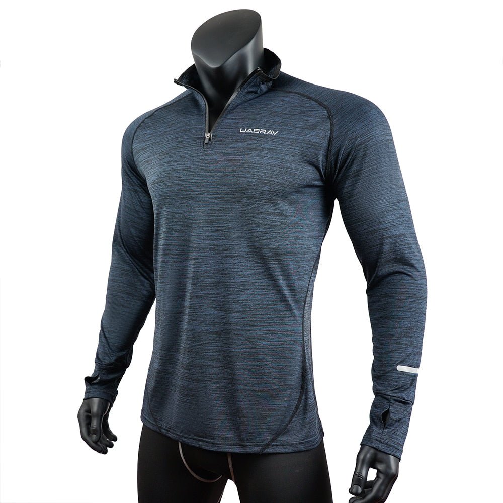 T-Shirt de sport extensible à manches longues pour homme Rashguard - Uabrav