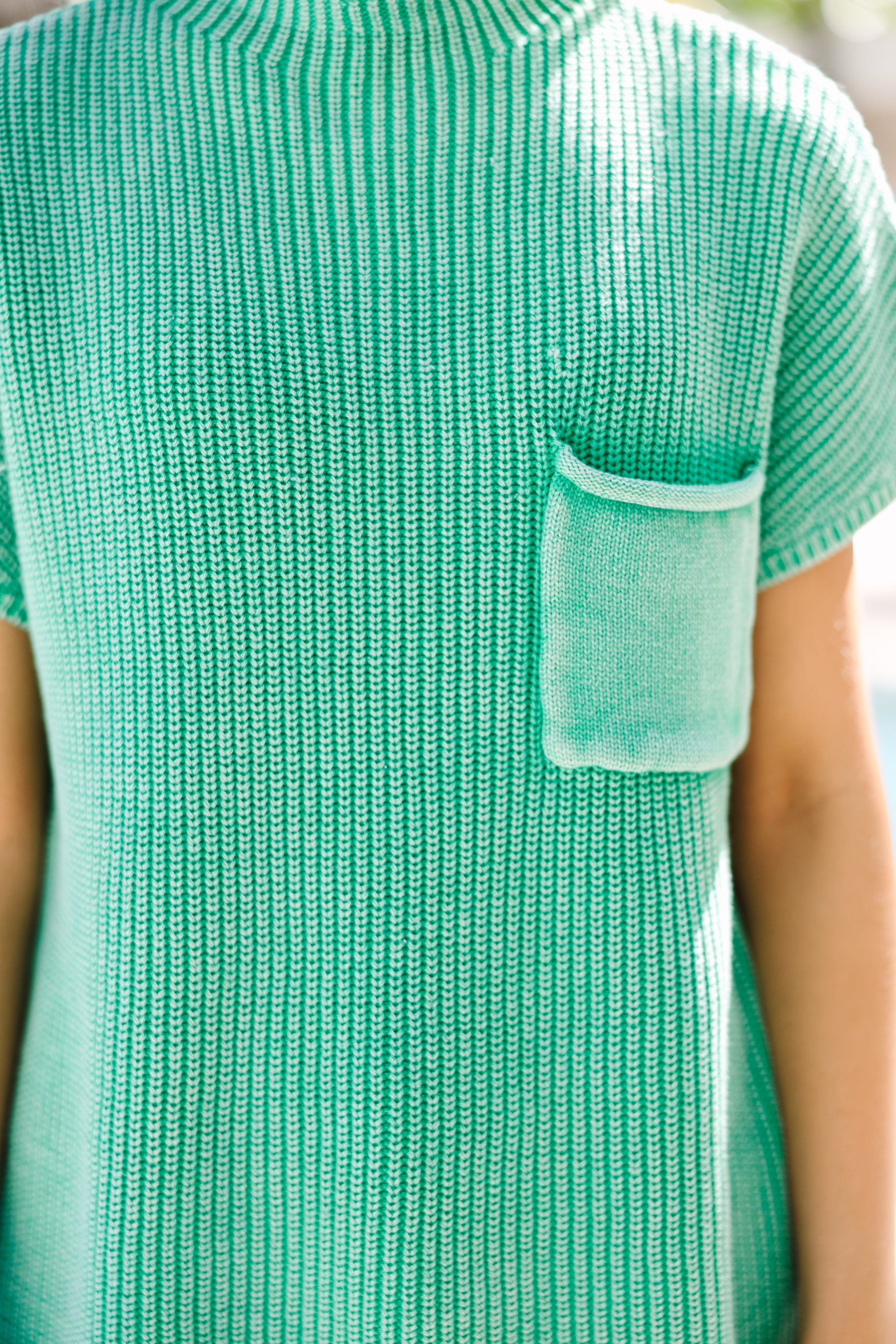 Think It Through Kelly Green Short Sleeve Sweater