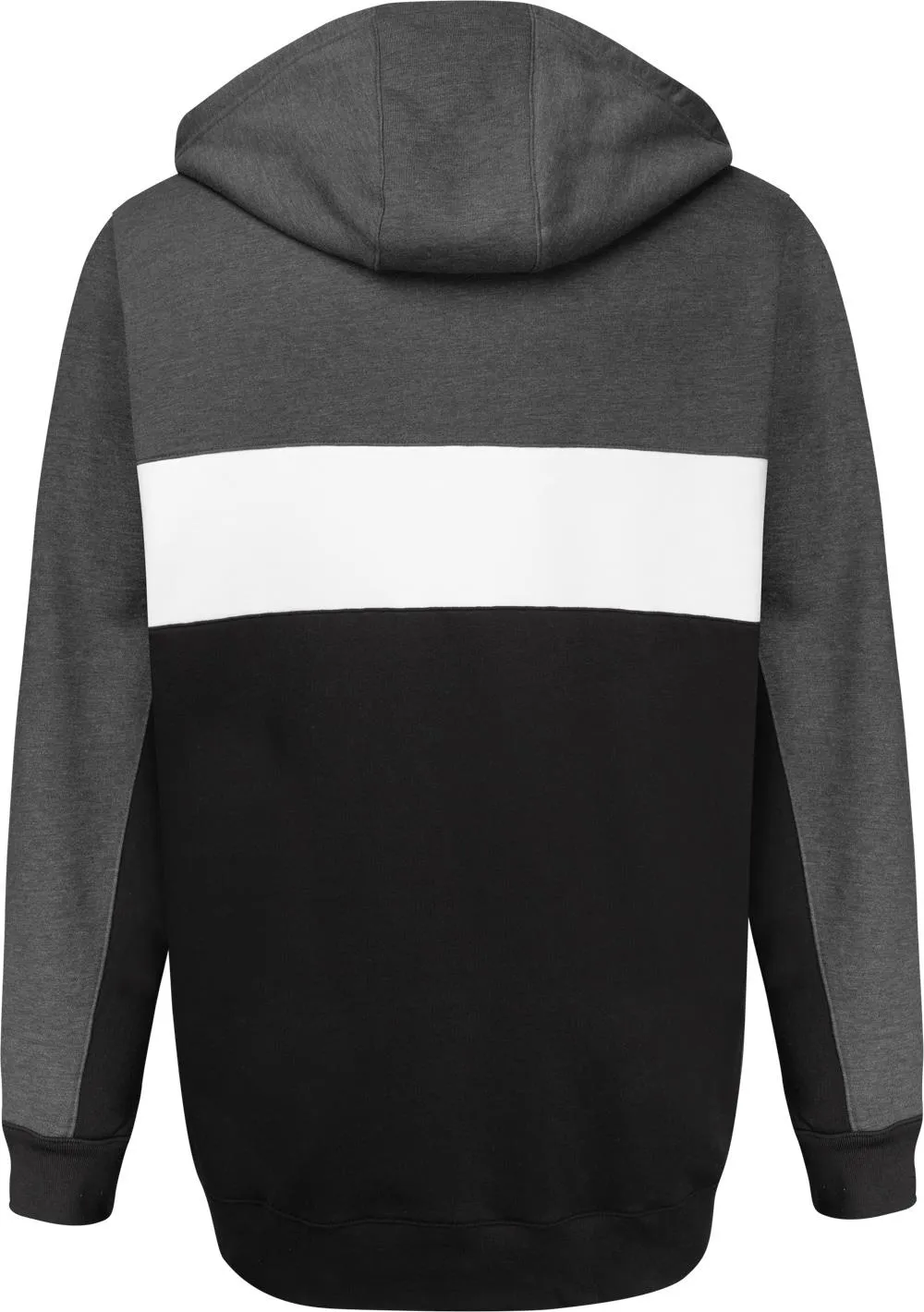 Uptheir Proportion Full Zip Colour Block Hoody - Charcoal