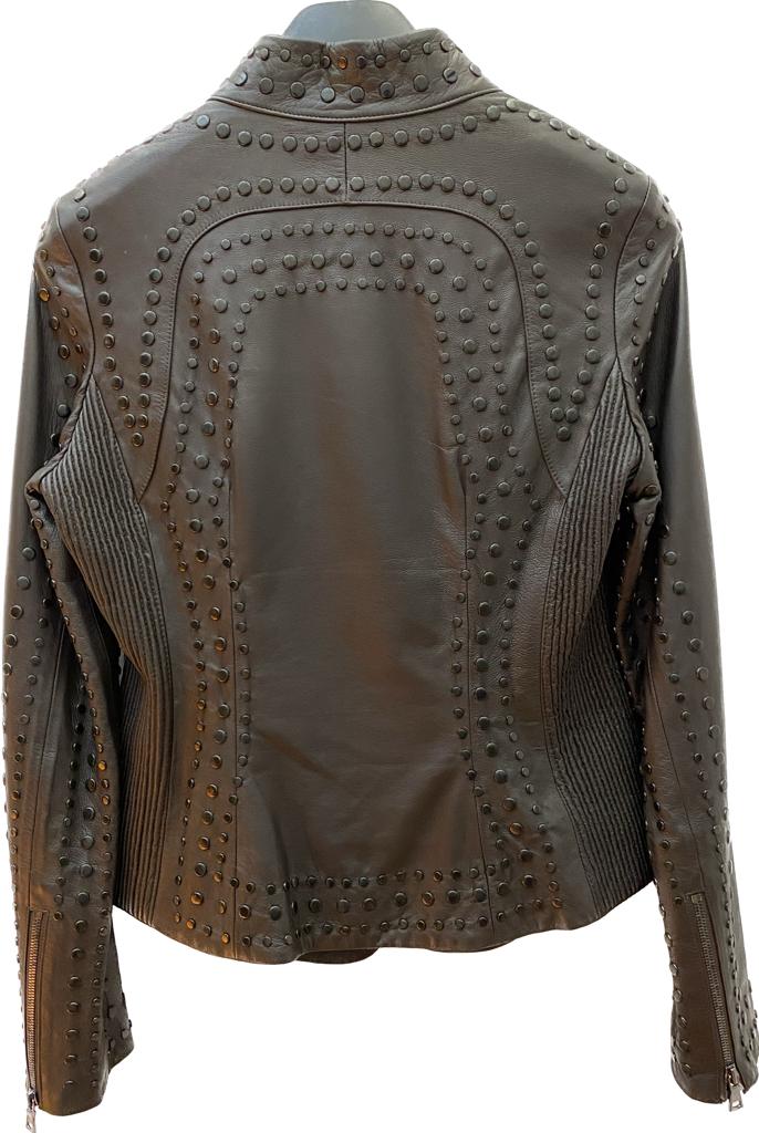 VIC8FLT1000 - Cuadra Brown western casual soft lambskin leather jacket for women