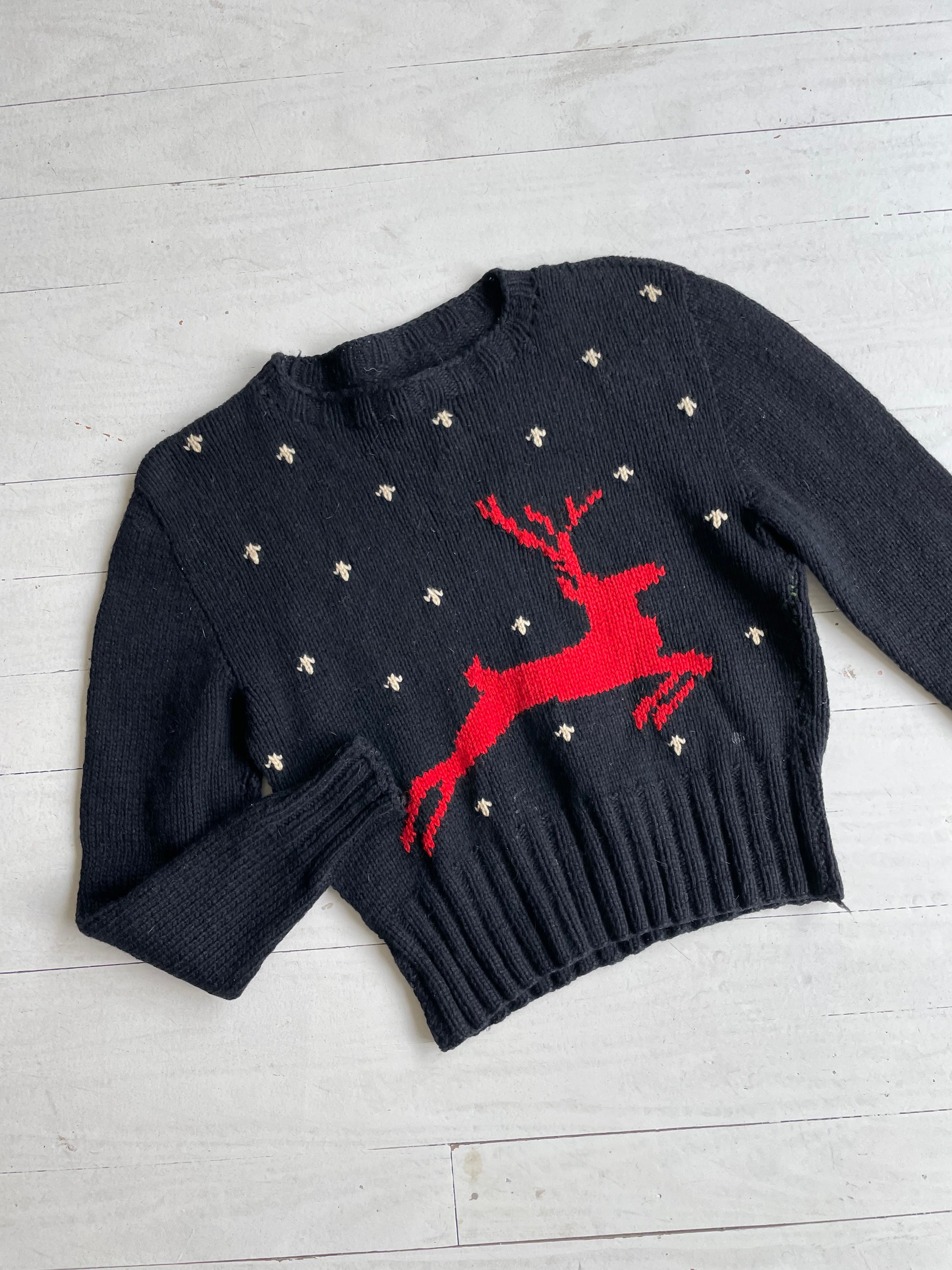 Vintage 1940s Reindeer Sweater