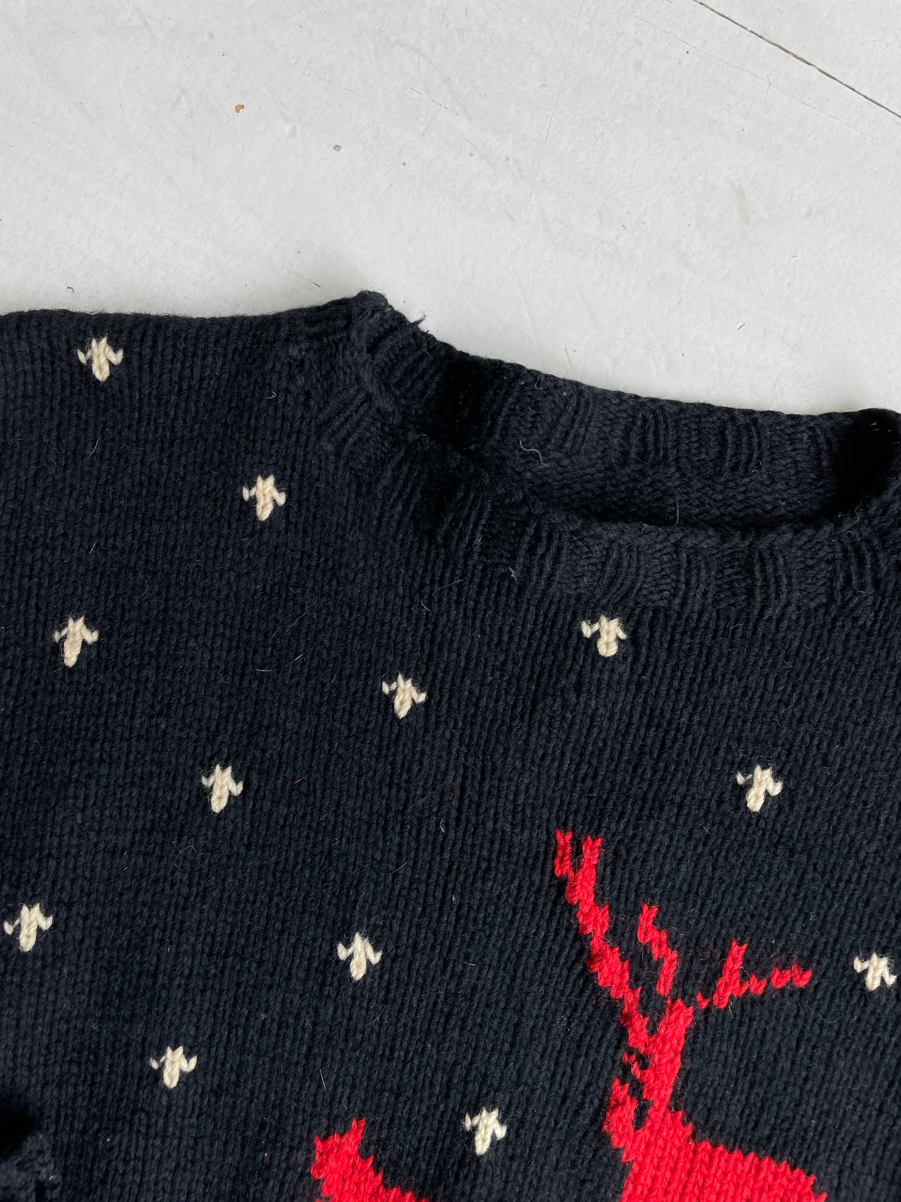 Vintage 1940s Reindeer Sweater