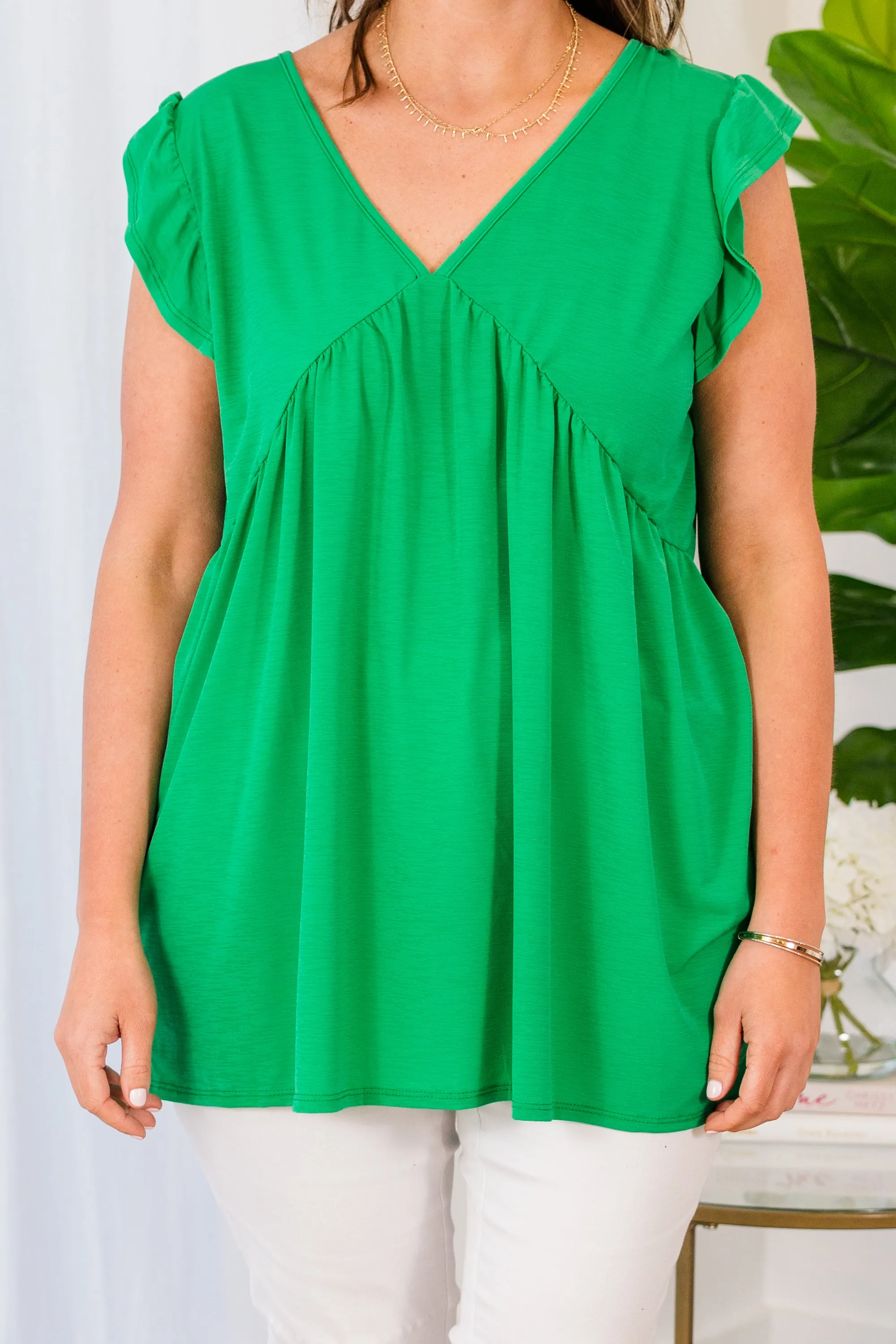 What We Could've Been Babydoll Top, Kelly Green