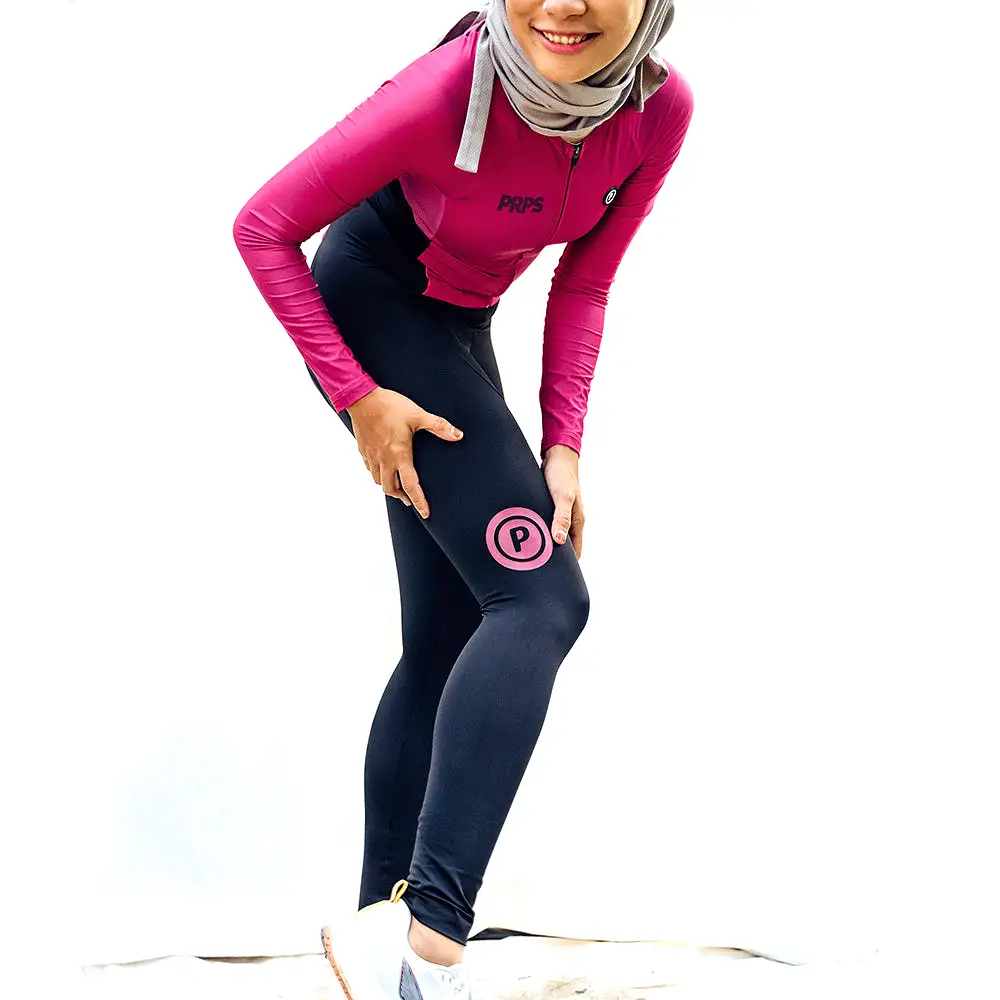 Women Full Length ELITE Tri Suit (Long Sleeve - Amaranth Red)