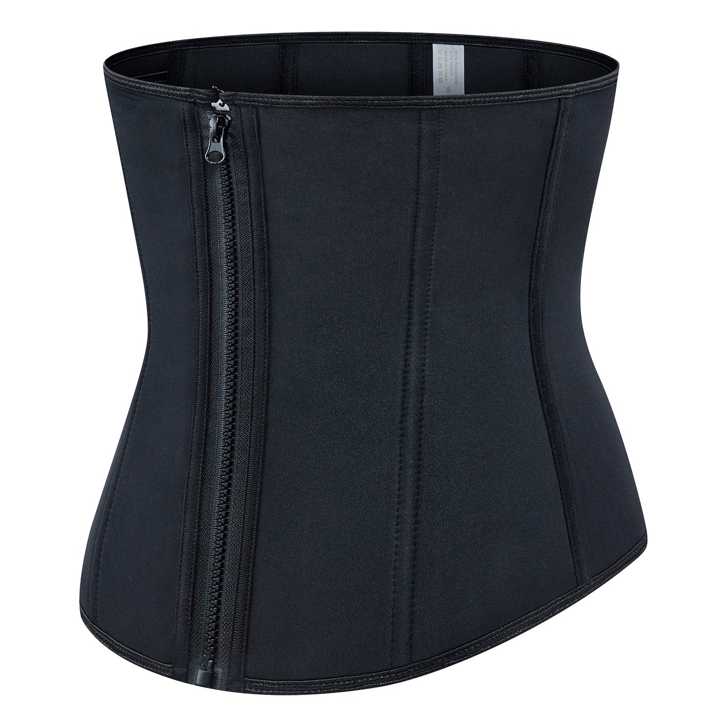 Women's Black Zipper Cincher Corset Slimming Tummy Bodysuit Shapers