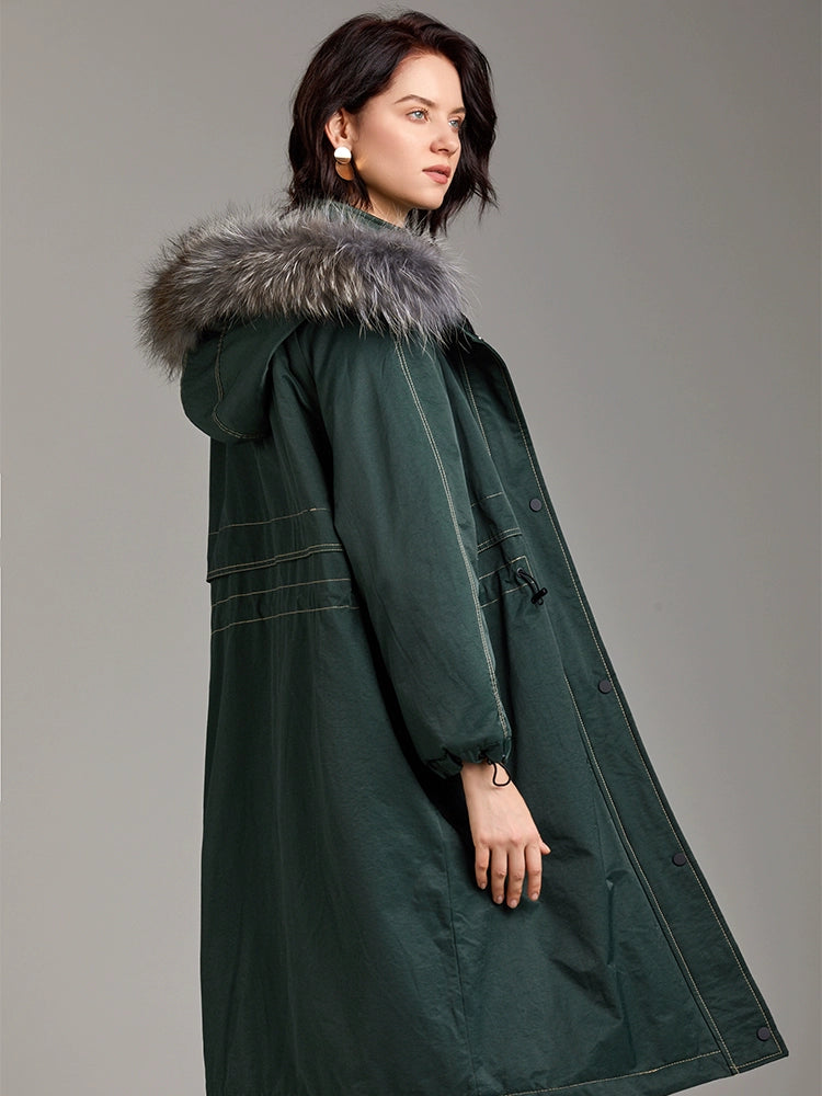 Women's cotton coats velvet Lined loose knee-length lazy style ins Hong Kong style long cotton coats