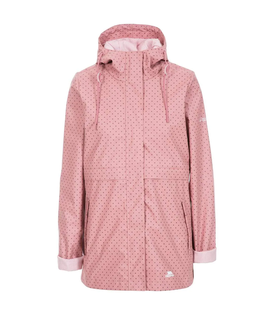 Womens/ladies splosh polka dot tp50 waterproof jacket dusty rose Trespass