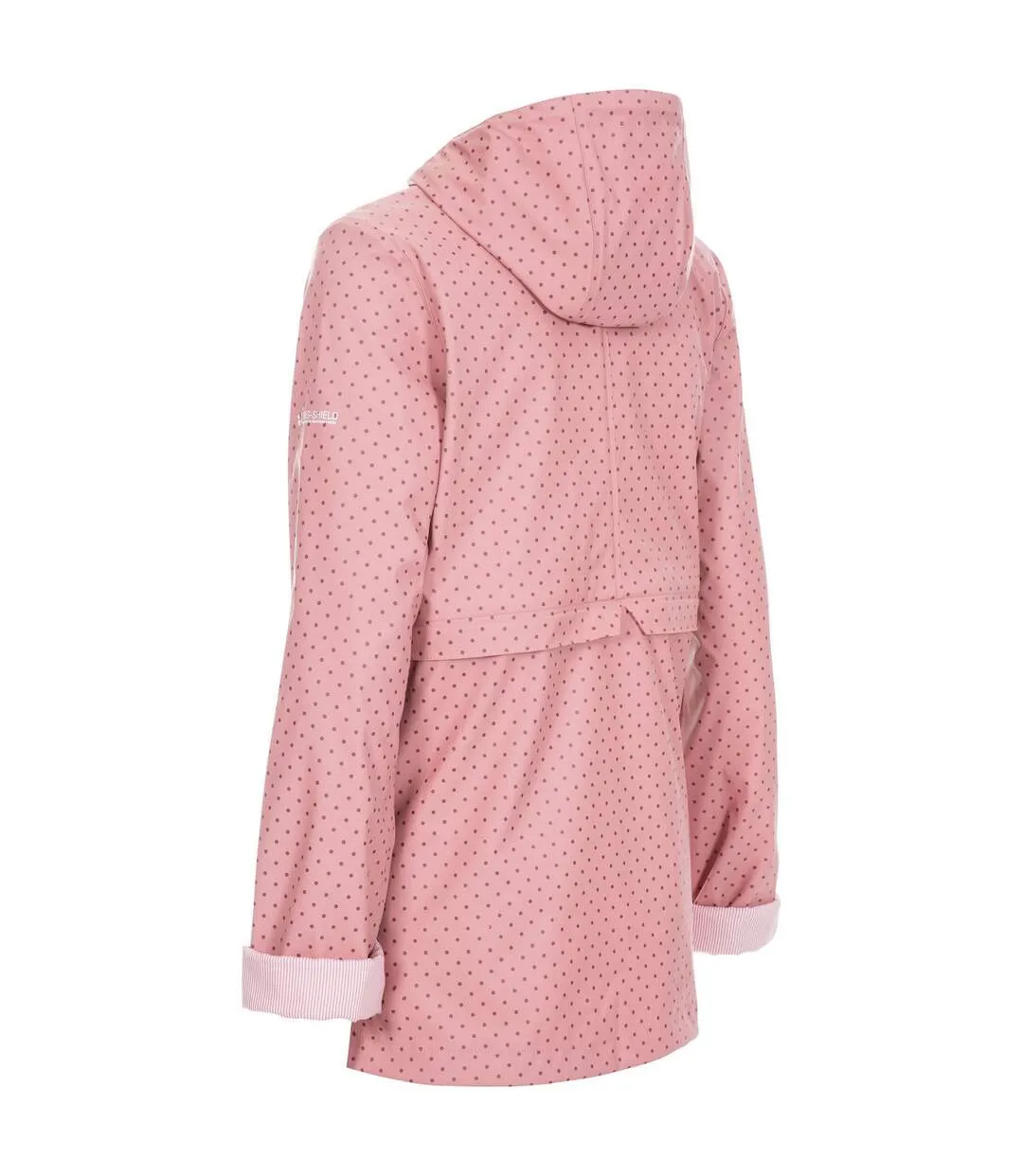 Womens/ladies splosh polka dot tp50 waterproof jacket dusty rose Trespass