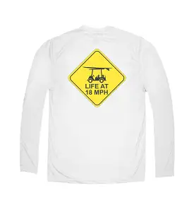 Youth Performance Long Sleeve 18 MPH Sign T-Shirt - Pearl Grey