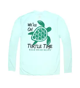 Youth Performance Long Sleeve Turtle Time T-Shirt - Seagrass