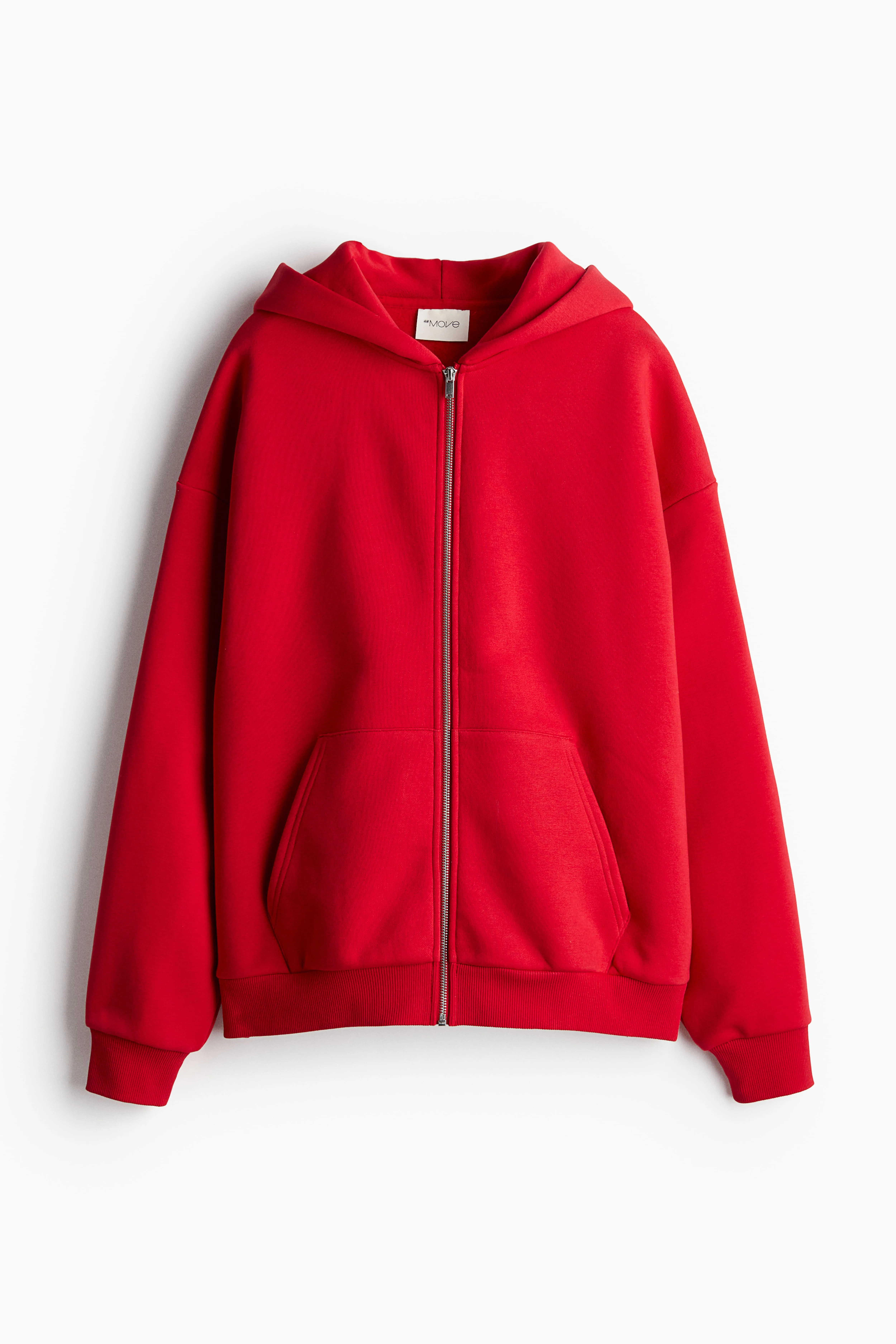 Zip-through sports hoodie - Long sleeve - Regular length - Red - Ladies | H&M GB