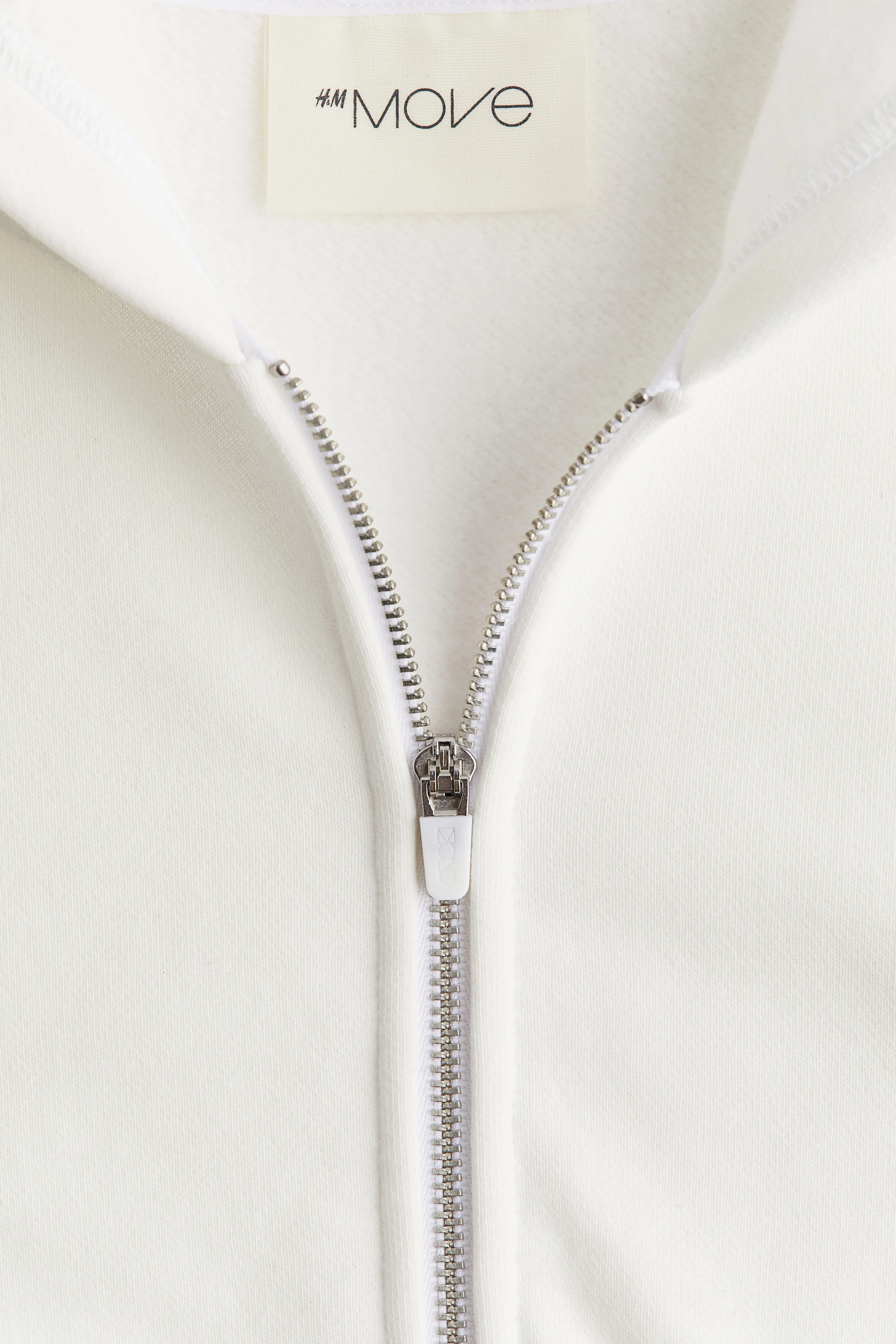 Zip-through sports hoodie - Long sleeve - Regular length - White - Ladies | H&M GB